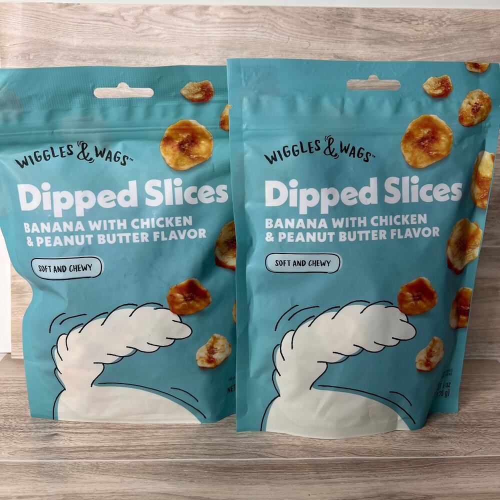 Wiggles & Wags Dipped slices banana  Dog Treats pack of 2